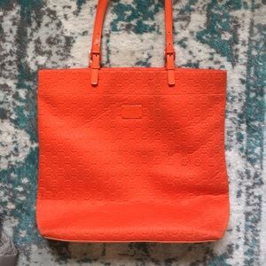 Michael Kors Vivid Orange MK Monogram Tote Bag